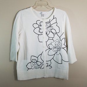 Christopher and Banks Sweater Cardigan ¾ sleeve L